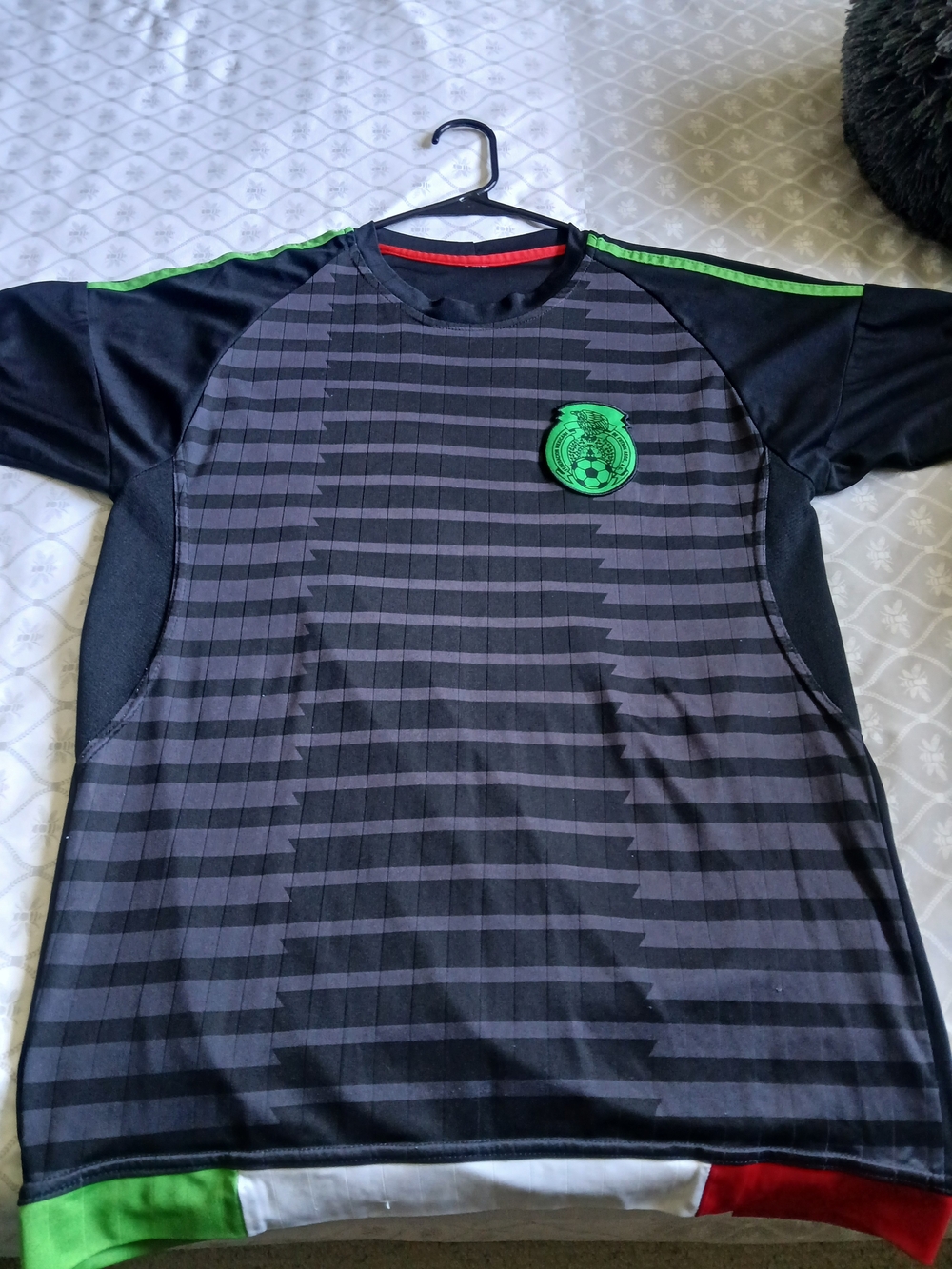 Men's Black MEXICO FC Football Club Jersey Shirt Size Large Soccer